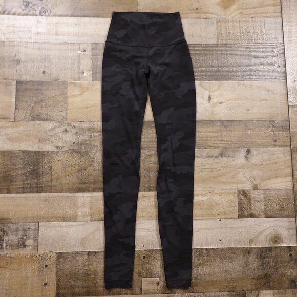 Lululemon Align Pant 28" Incognito Camo Multi Grey Size 2 Nulu Fabric - Picture 1 of 12